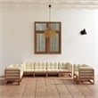 vidaXL 8 Piece Wood Garden Lounge Set in Brown