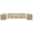 vidaXL 8 Piece Wood Garden Lounge Set in Brown