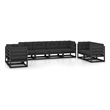 vidaXL 8 Piece Wood Small Garden Lounge Set in Black/Anthracite