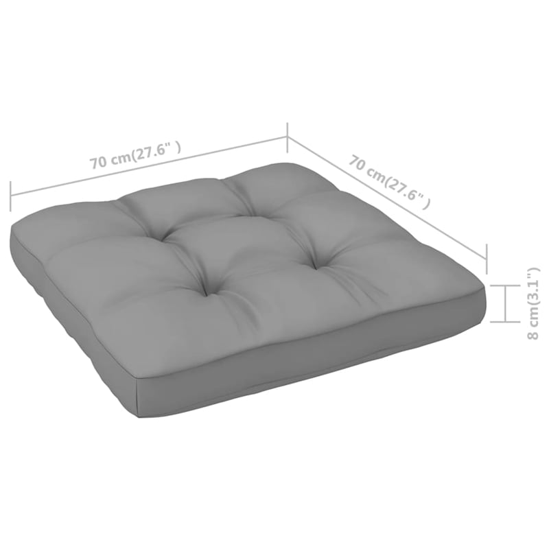 vidaXL 9 Piece Wood Small Garden Lounge Set in Gray/Natural