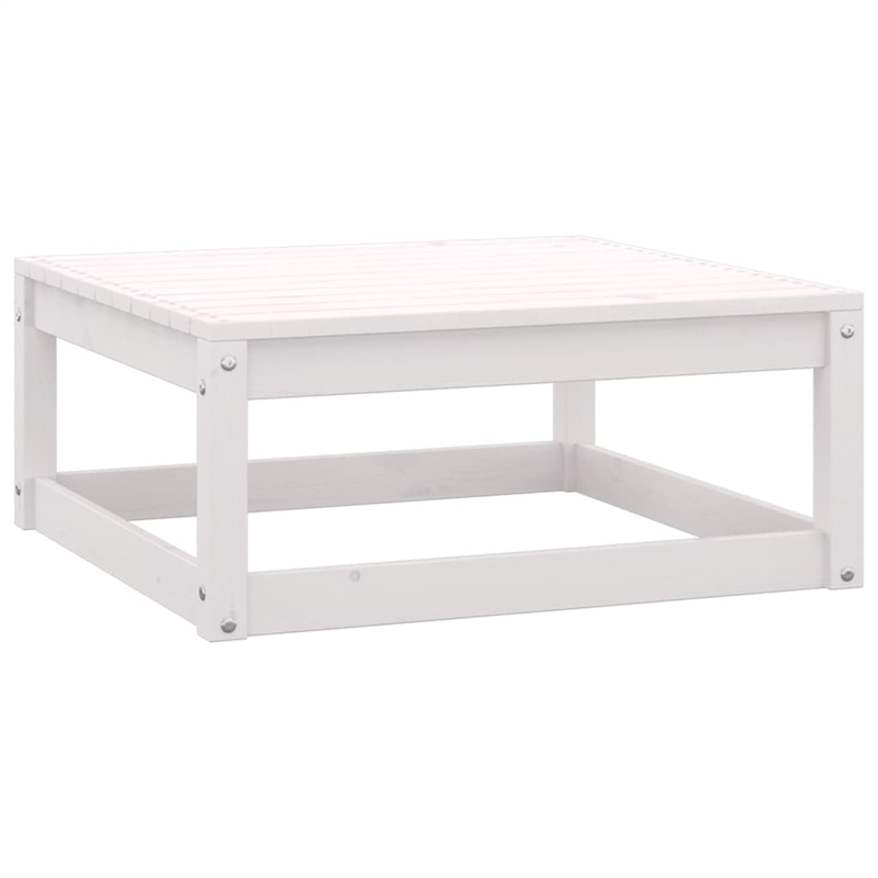 vidaXL 7 Piece Wood Garden Lounge Set in White/Anthracite