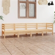 vidaXL 4 Piece Wood Medium Garden Lounge Set in Natural