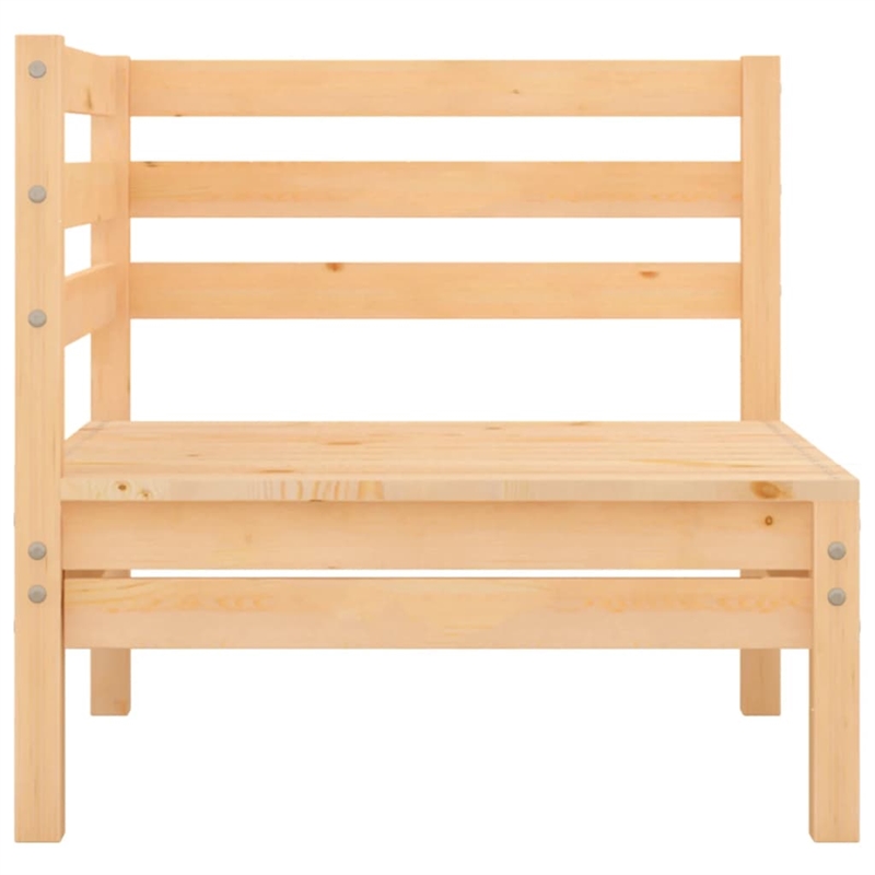 vidaXL 4 Piece Wood Medium Garden Lounge Set in Natural