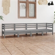 vidaXL 4 Piece Wood Medium Garden Lounge Set in Gray