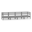 vidaXL 4 Piece Wood Medium Garden Lounge Set in Gray
