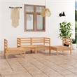 vidaXL 4 Piece Wood Medium Garden Lounge Set in Natural