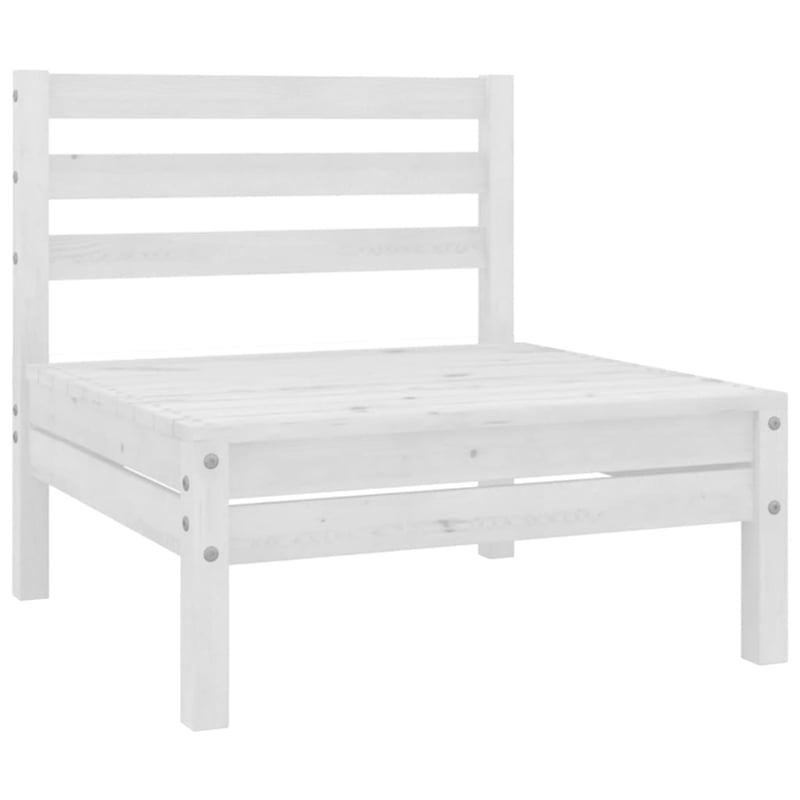 vidaXL 6 Piece Wood Garden Lounge Set in White