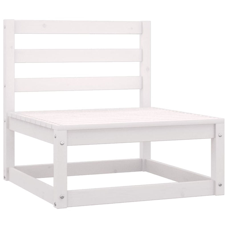 vidaXL 5 Piece Wood Garden Lounge Set in White/Anthracite