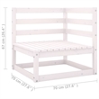vidaXL 5 Piece Wood Garden Lounge Set in White/Anthracite