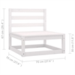 vidaXL 5 Piece Wood Garden Lounge Set in White/Anthracite