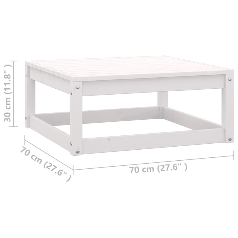 vidaXL 5 Piece Wood Garden Lounge Set in White/Anthracite