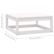 vidaXL 5 Piece Wood Garden Lounge Set in White/Anthracite