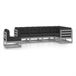 vidaXL 6 Piece Wood Garden Lounge Set in Gray