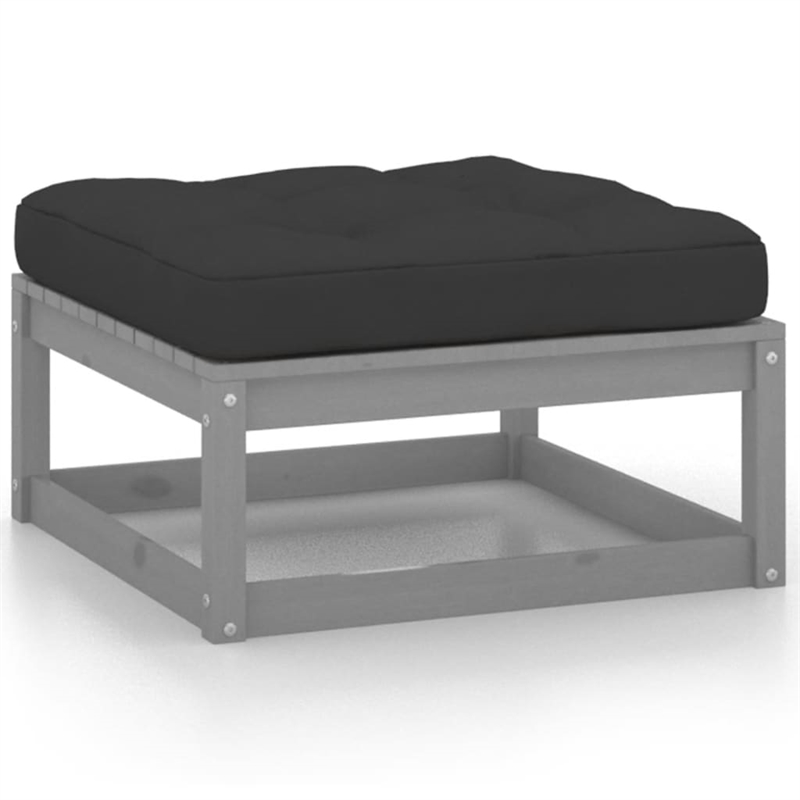 vidaXL 6 Piece Wood Small Garden Lounge Set in Gray