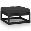 vidaXL Wood Small Garden Lounge Set in Black/Anthracite