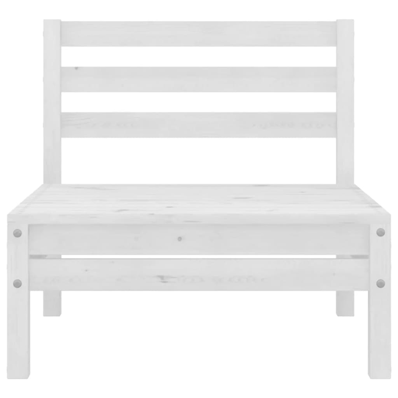 vidaXL 6 Piece Wood Large Garden Lounge Set in White