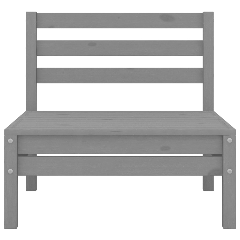 vidaXL 6 Piece Wood Medium Garden Lounge Set in Gray