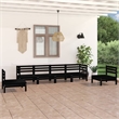 vidaXL 6 Piece Wood Garden Lounge Set in Black