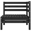 vidaXL 6 Piece Wood Garden Lounge Set in Black