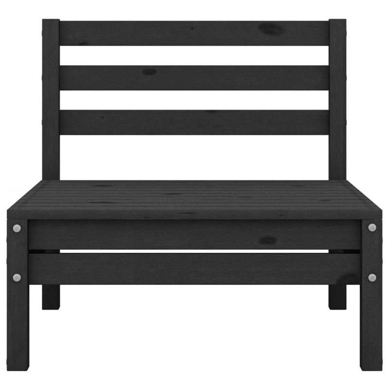 vidaXL 6 Piece Wood Garden Lounge Set in Black
