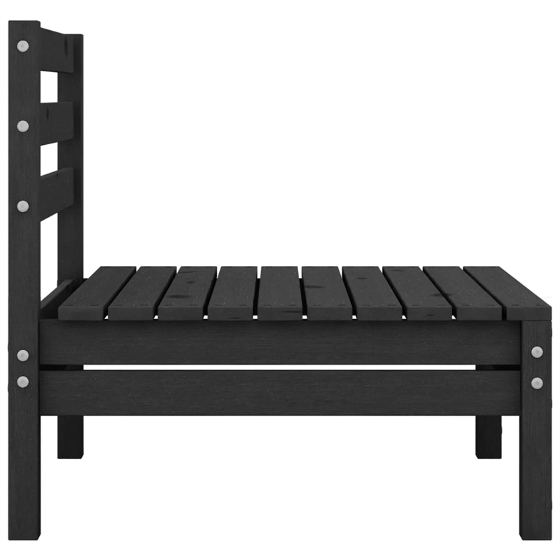 vidaXL 6 Piece Wood Garden Lounge Set in Black