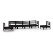vidaXL 6 Piece Wood Garden Lounge Set in Black