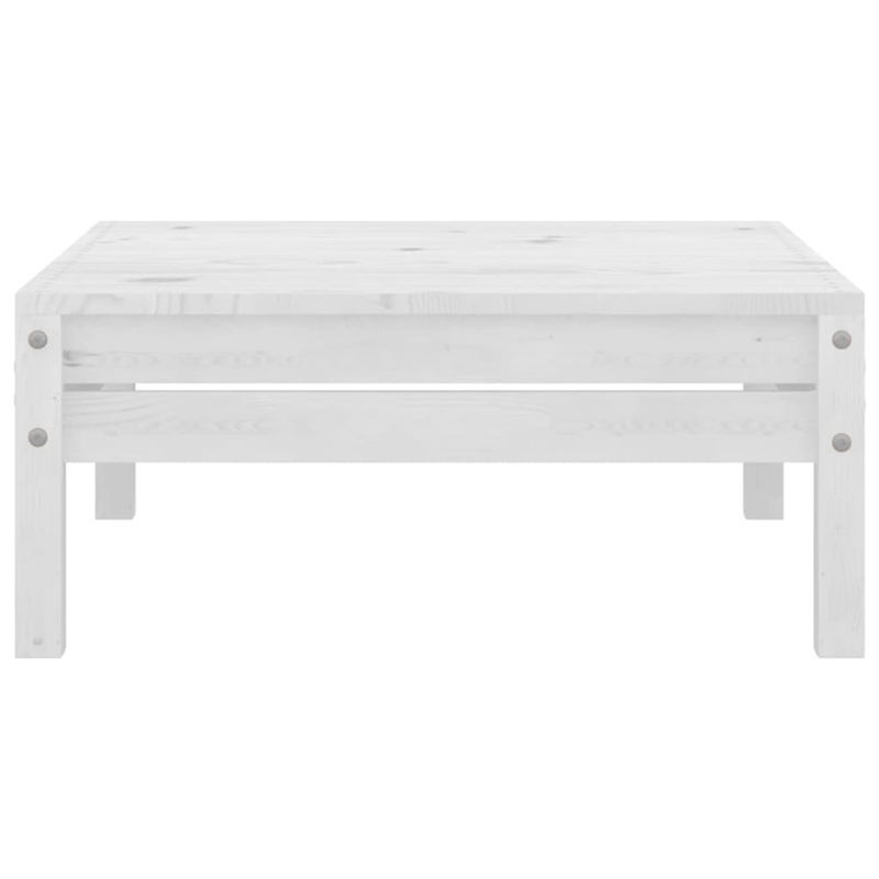 vidaXL 7 Piece Wood Medium Garden Lounge Set in White