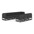 vidaXL 8 Piece Wood Garden Lounge Set in Black/Anthracite