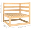 vidaXL 10 Piece Wood Garden Lounge Set in Natural