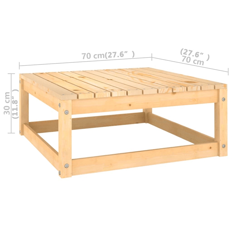 vidaXL 10 Piece Wood Garden Lounge Set in Natural