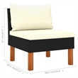vidaXL Steel Garden Lounge Set in Black/White/Cream