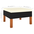 vidaXL Steel Garden Lounge Set in Black/White/Cream