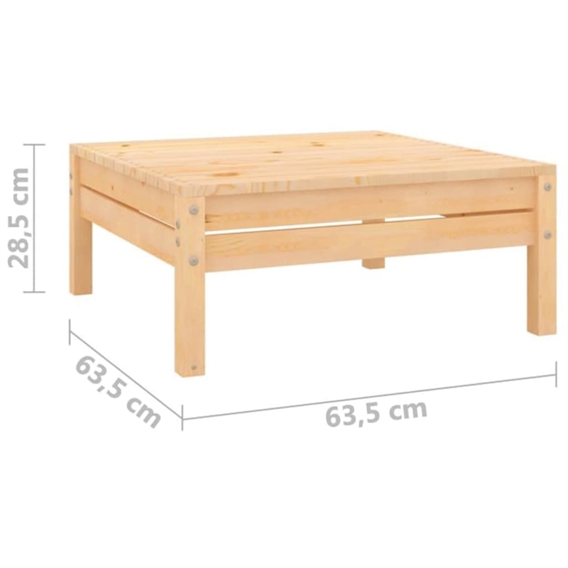 vidaXL 3 Piece Wood Medium Garden Lounge Set in Natural
