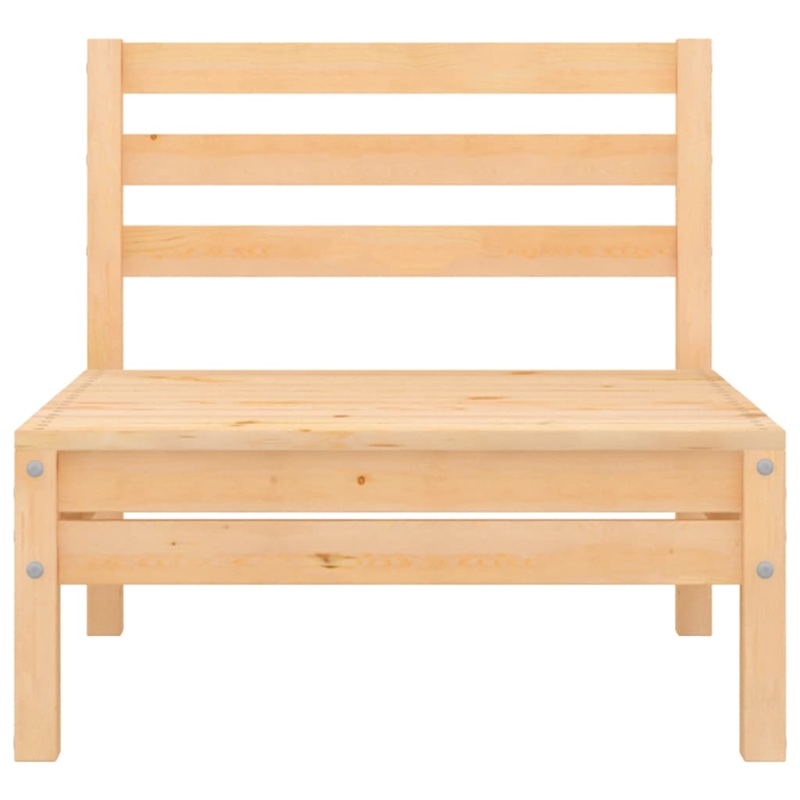 vidaXL 3 Piece Wood Medium Garden Lounge Set in Natural