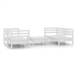 vidaXL 5 Piece Wood Small Garden Lounge Set in White