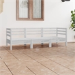 vidaXL 3 Piece Wood Medium Garden Lounge Set in White