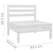 vidaXL 3 Piece Wood Medium Garden Lounge Set in White