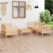 vidaXL 6 Piece Wood Medium Garden Lounge Set in Brown