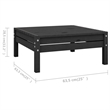 vidaXL Wood Medium Garden Lounge Set in Black