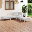 vidaXL 5 Piece Wood Large Garden Lounge Set in White