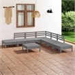 vidaXL 8 Piece Wood Small Garden Lounge Set in Gray