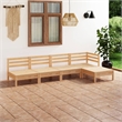 vidaXL 5 Piece Wood Garden Lounge Set in Natural