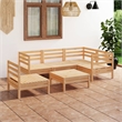 vidaXL 6 Piece Wood Garden Lounge Set in Natural