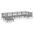 vidaXL 7 Piece Wood Garden Lounge Set in Gray