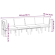 vidaXL 4 Piece Solid Acacia Wood Garden Lounge Set in White/Gray