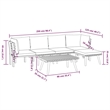 vidaXL Solid Acacia Wood Garden Lounge Set in White/Gray