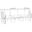 vidaXL 3 Piece Solid Acacia Wood Garden Lounge Set in White/Gray