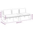 vidaXL 3 Piece Solid Acacia Wood Garden Lounge Set in White/Gray