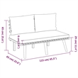 vidaXL 3 Piece Solid Acacia Wood Garden Lounge Set in White/Gray