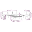 vidaXL 3 Piece Solid Acacia Wood Garden Lounge Set in White/Gray